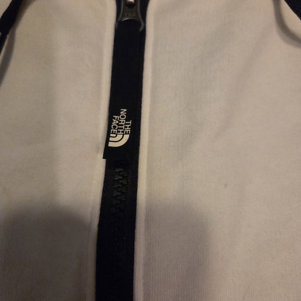 Women's The North Face cropped sweatshirt hoodie size L black/white oversized - Picture 4 of 8
